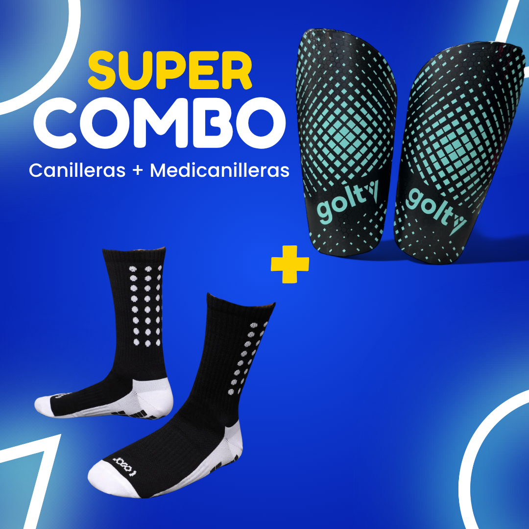 Combo Canillera Competencia Negro / Verde Menta + Medicanilleras