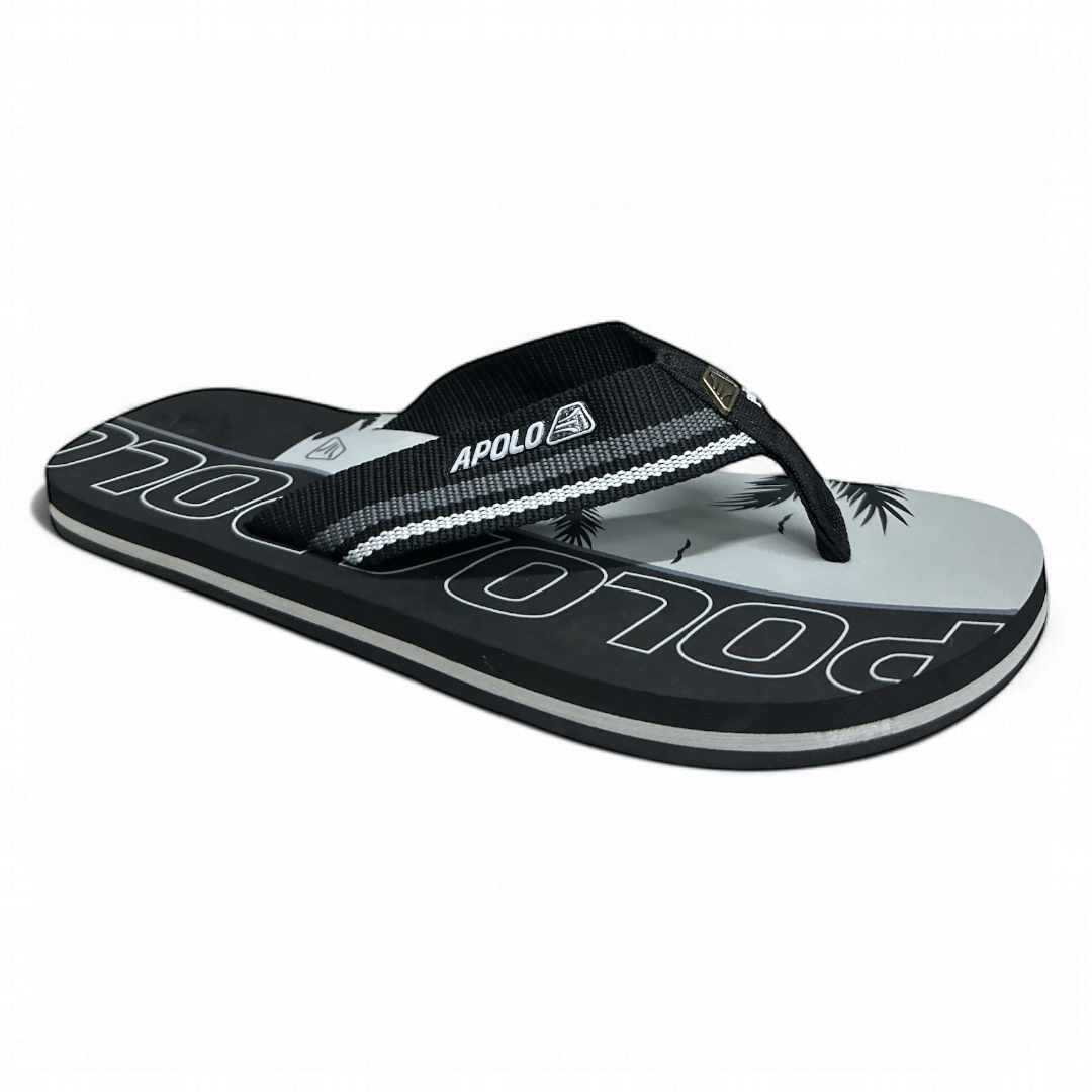 Sandalia Apolo Negro - Gris Caballero