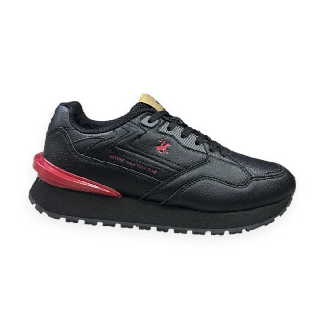 Polo Beverly Hills Borne Negro/Rojo