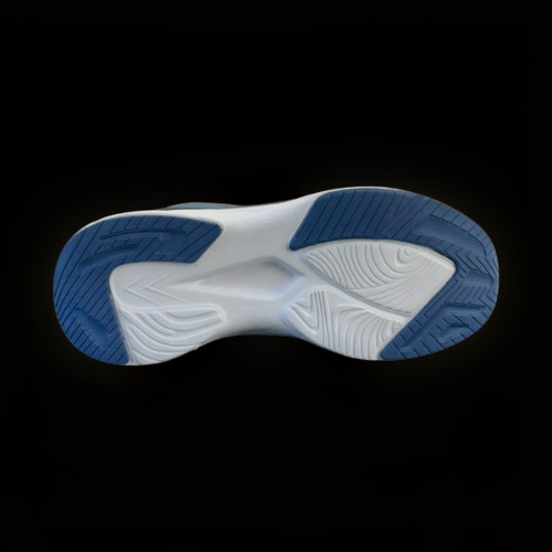 Suela de zapatillas zona 10 Sport Apolo Basics con diseño ergonómico, color blanco y azul para mayor tracción