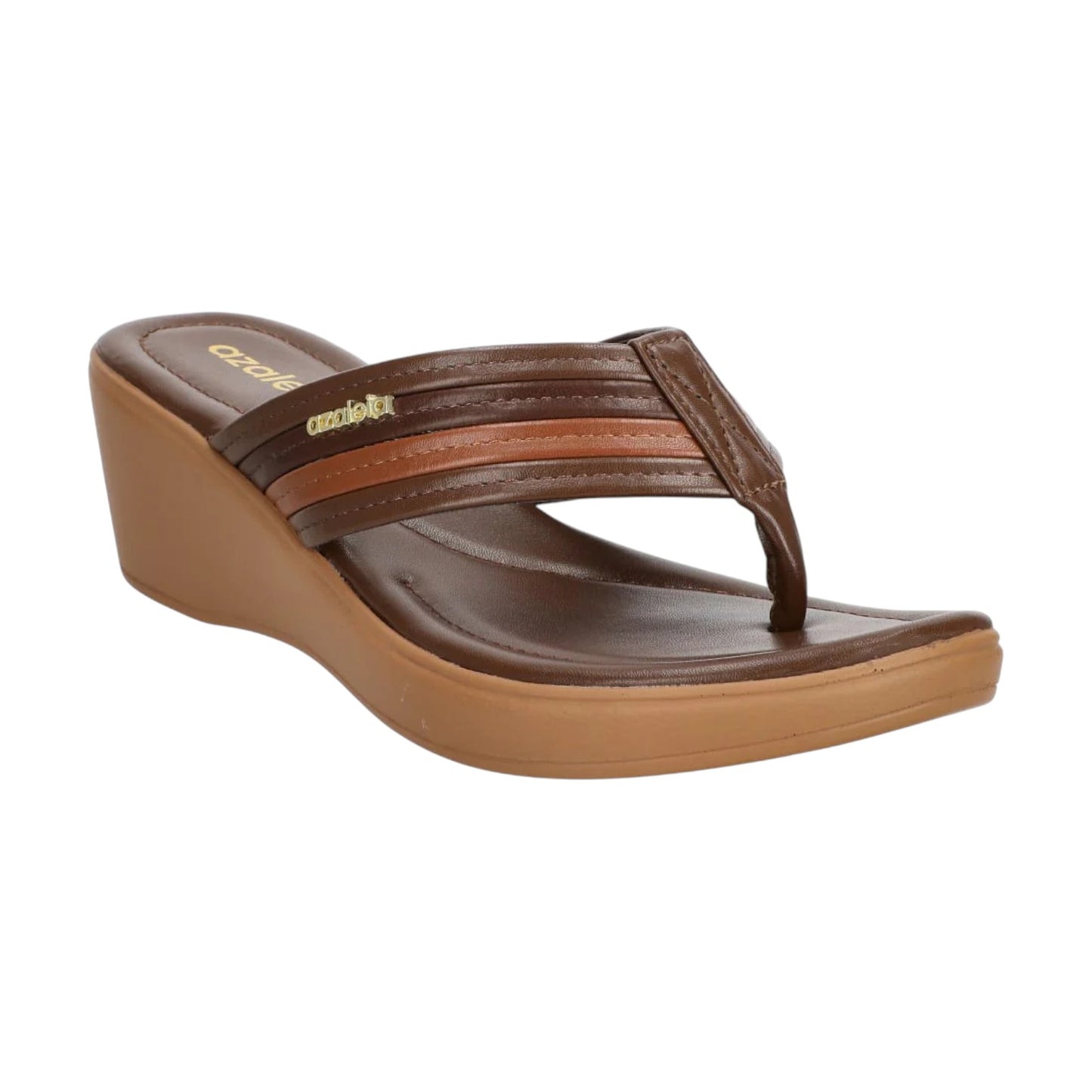 Sandalia Azaleia Eva 807 color café chocolate - vista lateral