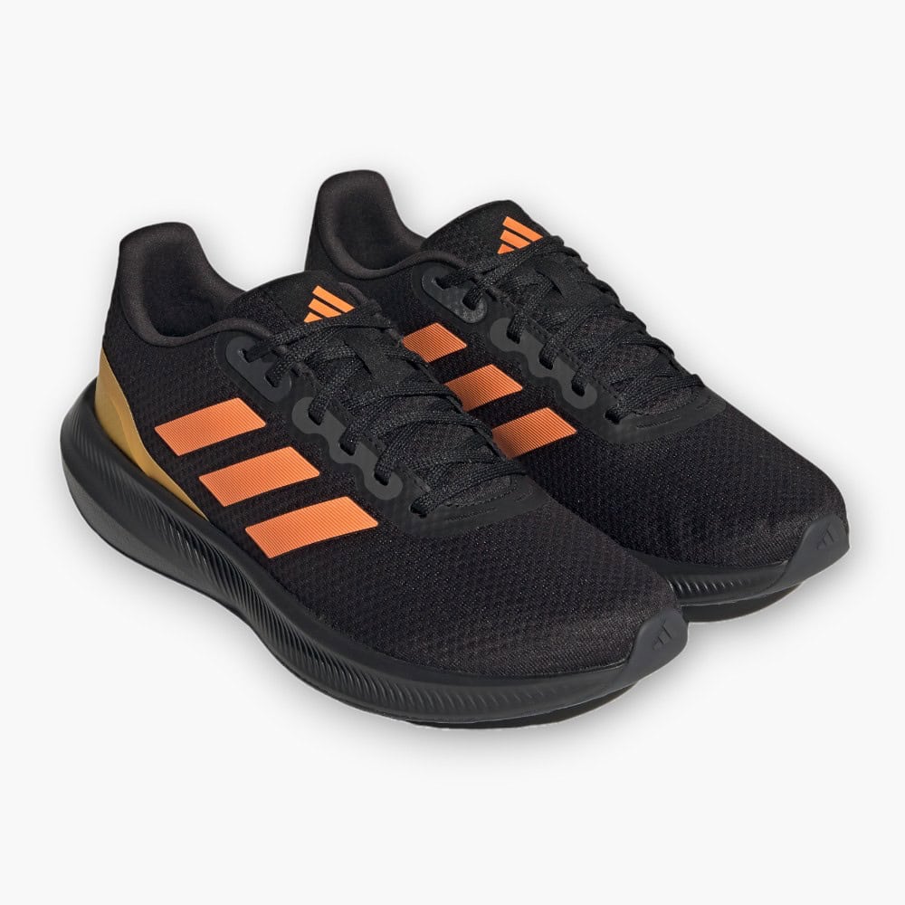 TENIS RUNNING ADIDAS RUNFALCON 3.0 NEGRO NARANJA NEGRO
